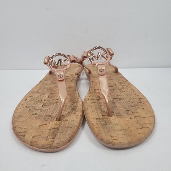 Michael Kors MK Mira Jelly Thong  Women's Rose Gold Sandals US Size 10 - Picture 3 of 8